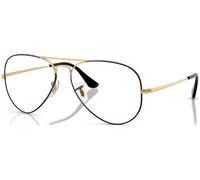 Ray - Ban Unisex RX6489 AVIATOR 3175 Montature da vista Metallo Nero Trasparente Pilot Normale
