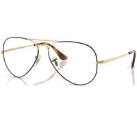 Ray - Ban Unisex RX6489 AVIATOR 3177 Montature da vista Metallo Marrone Trasparente Pilot Normale