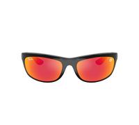 Ray-ban Balorama Rb 4089 Occhiali Da Sole Uomo Nero Sport Rosso 62mm