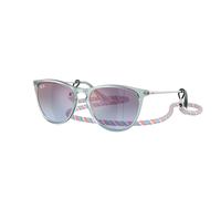 Ray - Ban Bambino Ray - Ban RJ9060S JUNIOR ERIKA 7223U0 Occhiali da sole Iniettato Blu Blu Pantos Specchiate Sfumato