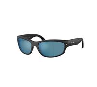 Ray - Ban Bambino Ray - Ban RJ9189S 100S55 Occhiali da sole Iniettato Nero Blu Pillow Specchiate