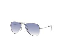Ray - Ban Bambino Ray - Ban RJ9506S JUNIOR AVIATOR 212/19 Occhiali da sole Metallo Argento Blu Pilot Normale Sfumato