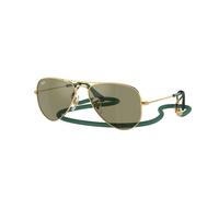 Ray - Ban Bambino Ray - Ban RJ9506S JUNIOR AVIATOR 223/6R Occhiali da sole Metallo Oro Verde Pilot Specchiate Specchiato
