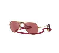 Ray - Ban Bambino Ray - Ban RJ9506S JUNIOR AVIATOR 223/B5 Occhiali da sole Metallo Oro Rosso Pilot Normale Specchiato