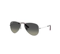 Ray - Ban Bambino Ray - Ban RJ9506S JUNIOR AVIATOR 302/11 Occhiali da sole Metallo Argento Grigio Pilot Normale Sfumato