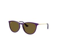 Ray - Ban Bambino RJ9060S JUNIOR ERIKA 717973 Occhiali da sole Iniettato Viola Marrone Pantos Normale