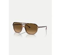Ray-Ban - Bill One - Occhiali da sole polarizzati irregolari color marrone scuro dorato su marrone trasparente con lenti marroni M