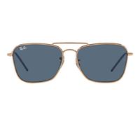 Ray-ban Caravan Reverse R0102s Occhiali Da Sole Unisex Acciaio Geometrico Blu 58mm