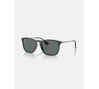 Ray-Ban - Chris - Occhiali da sole squadrati verde trasparente con lenti grigie polarizzate M
