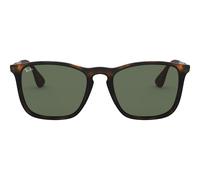 Ray-ban Chris Rb 4187 Occhiali Da Sole Uomo Avana Geometrico Verde 54mm