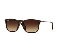 Ray-Ban - CHRIS RB 4187F ASIAN FIT, Geometrico, acetato/metallo, uomo, MATTE HAVANA RUBBER RUTHENIUM/BROWN SHADED(856/13), 54/18/145