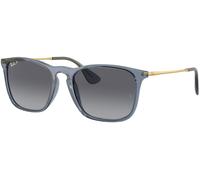 Ray-Ban Chris RB4187 6592T3 Polarized, Polarizzato, Blu, Plastic, Uomini occhiali da sole 54