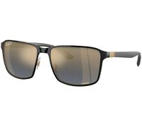 Ray-Ban Chromance Collection RB3721CH 187/J0 Polarized, Polarizzato, Nero, Metal, Unisex occhiali da sole 59
