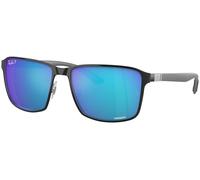 Ray-Ban Chromance Collection RB3721CH 9144A1 Polarized, Polarizzato, Nero, Metal, Unisex occhiali da sole 59