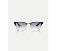 Ray-Ban - Clubmaster - Occhiali da sole nero su oro con lenti blu L