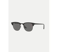 Ray-Ban - Clubmaster - Occhiali da sole polarizzati squadrati classici neri con lenti nere-Nero L