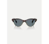 Ray - Ban Unisex RB2341 CLUBMASTER WAY 990/3R Occhiali da sole Acetato Havana Blu Squadrata Polarizzata