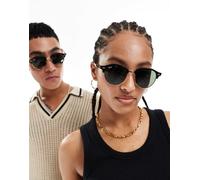 Ray-Ban - Clubmaster - Occhiali da sole rotondi neri-Nero No Size