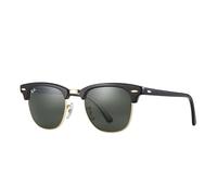 Ray-Ban Clubmaster Occhiali RB3016 W0365 Nero e Oro/Verde G-15 49-21-140