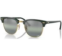 Occhiali da Sole Ray-Ban RB3016 CLUBMASTER 1368G4 Verde su Oro