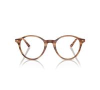 Ray-Ban Cornici per occhiali da prescrizione Unisex Adulto, Marrone a strisce/Lente Dimostrativa, 49 mm