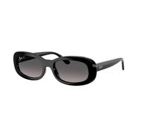 Ray - Ban Donna Ray - Ban RB2221 901/M3 Occhiali da sole Acetato Nero Grigio Rotonda Polarizzata Sfumato