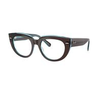 Ray - Ban Donna Ray - Ban RX5586 DOREEN 8366 Montature da vista Acetato Marrone Trasparente Squadrata Normale