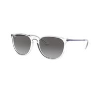 Ray - Ban Donna RB4171 ERIKA 651611 Occhiali da sole Iniettato Trasparente Grigio Pantos Normale Sfumato