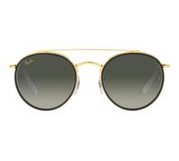 Ray-ban Double Bridge Rb 3647n Occhiali Da Sole Unisex Oro Rotondo Verde 51mm