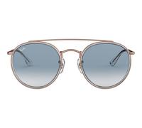 Ray-ban Double Bridge Rb 3647n Occhiali Da Sole Unisex Rosa Rotondo Blu 51mm