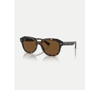 Ray-Ban - Erik - Occhiali da sole squadrati tartarugati con lenti marrone scuro polarizzate L