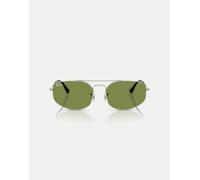 Ray-Ban - Explorer V - Occhiali da sole irregolari argentati con lenti verdi-Argento XL