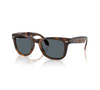 Ray - Ban Uomo RB4105 FOLDING WAYFARER 710/R5 Occhiali da sole Nylon Tartaruga Blu Squadrata Normale