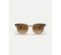 Ray-Ban - Hawkeye - Occhiali da sole squadrati marrone trasparente Havana con lenti marroni polarizzate M