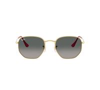 Ray-ban Hexagonal Metal Rb 3548n Occhiali Da Sole Unisex Oro Geometrico Grigio 51mm