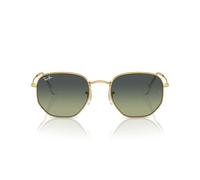 Ray-ban Hexagonal Rb 3548 Legend Gold Occhiali Da Sole Unisex Oro Geometrico Verde 51mm