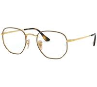 Ray-Ban Hexagonal RX6448 2945, Avana, Metal, Unisex occhiali 48