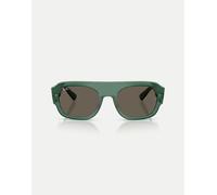 Ray-Ban - Irregular - Occhiali da sole verdi trasparenti con lenti marroni-Verde L