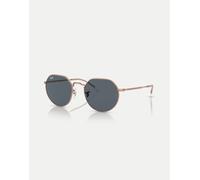 Ray-Ban - Jack - Occhiali da sole irregolari color oro rosa con lenti blu M