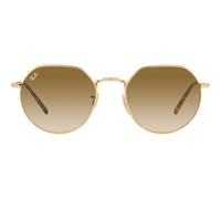 Ray-ban Jack Rb 3565 Occhiali Da Sole Unisex Oro Rotondo Marrone 53mm