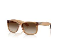 Ray - Ban Uomo RB4165 JUSTIN 681413 Occhiali da sole Nylon Marrone Marrone Squadrata Normale Sfumato