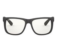 Ray-ban Justin Rb 4165 Occhiali Da Sole Uomo Nero Squadrato Trasparente 55mm
