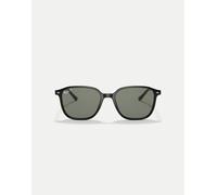 Ray-Ban - Leonard - Occhiali da sole squadrati neri con lenti verdi polarizzate-Nero M