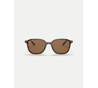 Ray-Ban - Leonard - Occhiali da sole squadrati tartarugati con lenti polarizzate marroni-Marrone M