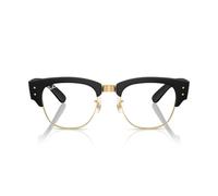 Ray-Ban Mega Clubmaster Liteforce cornice quadrata per occhiali Rx7316v, Sabbia nera su occhiali oro/demo, 50 mm