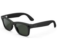 Ray-Ban Meta Wayfarer larga, Nero opaco, da trasparenti a verde grafite Transitions®