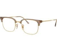 Ray - Ban Unisex Ray - Ban RX7216 NEW CLUBMASTER 8471 Montature da vista Acetato Beige Trasparente Squadrata Normale