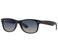 Ray-Ban New Wayfarer Classic RB2132 601S78 Polarized, Polarizzato, Nero, Nylon, Uomini occhiali da sole 52