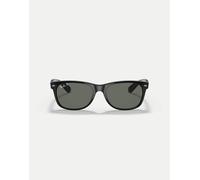 Ray-Ban - New Wayfarer - Occhiali da sole squadrati classici neri con lenti verdi polarizzate-Nero M