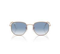 Ray-Ban Occhiali da sole con lenti piatte esagonali RB3548N, Oro rosa/blu sfumato trasparente, 54 mm